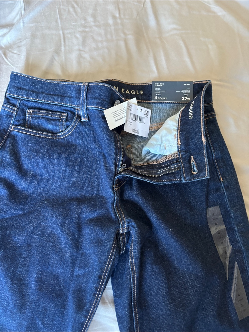 American Eagle Outfitters Men’s Dark Blue Slim Straight Jeans - Classic Wash